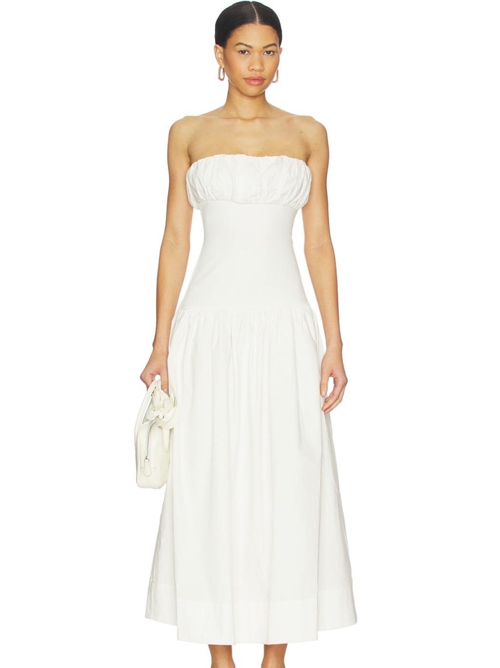 Majorelle Tate Midi Dress In White